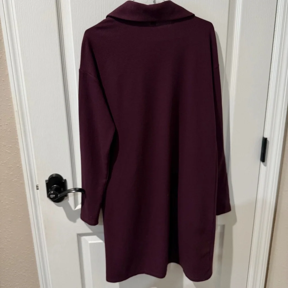 Ann Taylor Purple Wine Long Cardigan Sweater Jacket Blazer Sz S